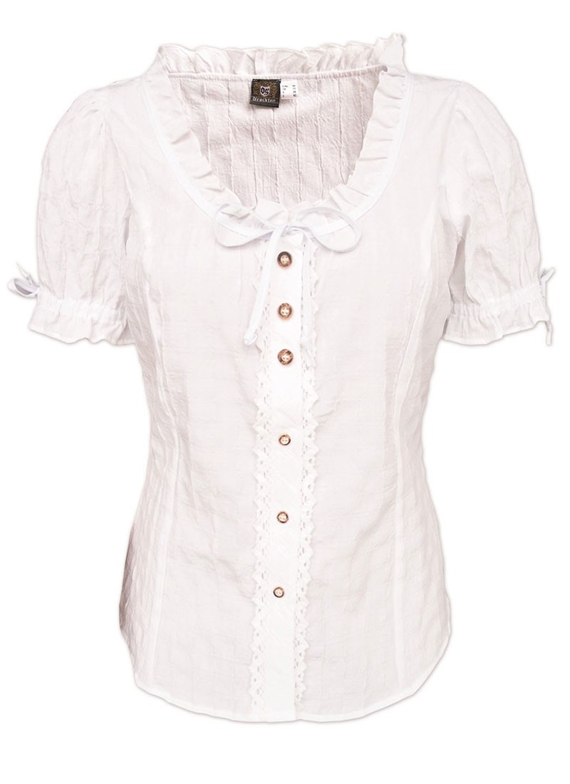 Traditionele blouse Leni wit