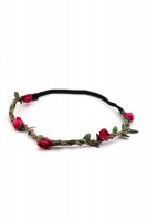 Vorschau: filigranes Haarband mit kleinen pinken Blüten