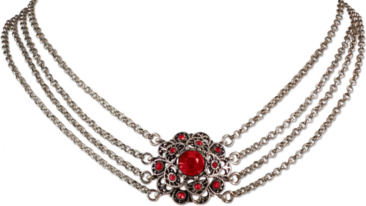 Collier Paulina rouge