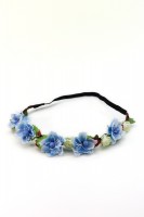 Vorschau: Haarband mit blauen Frühlingsblüten