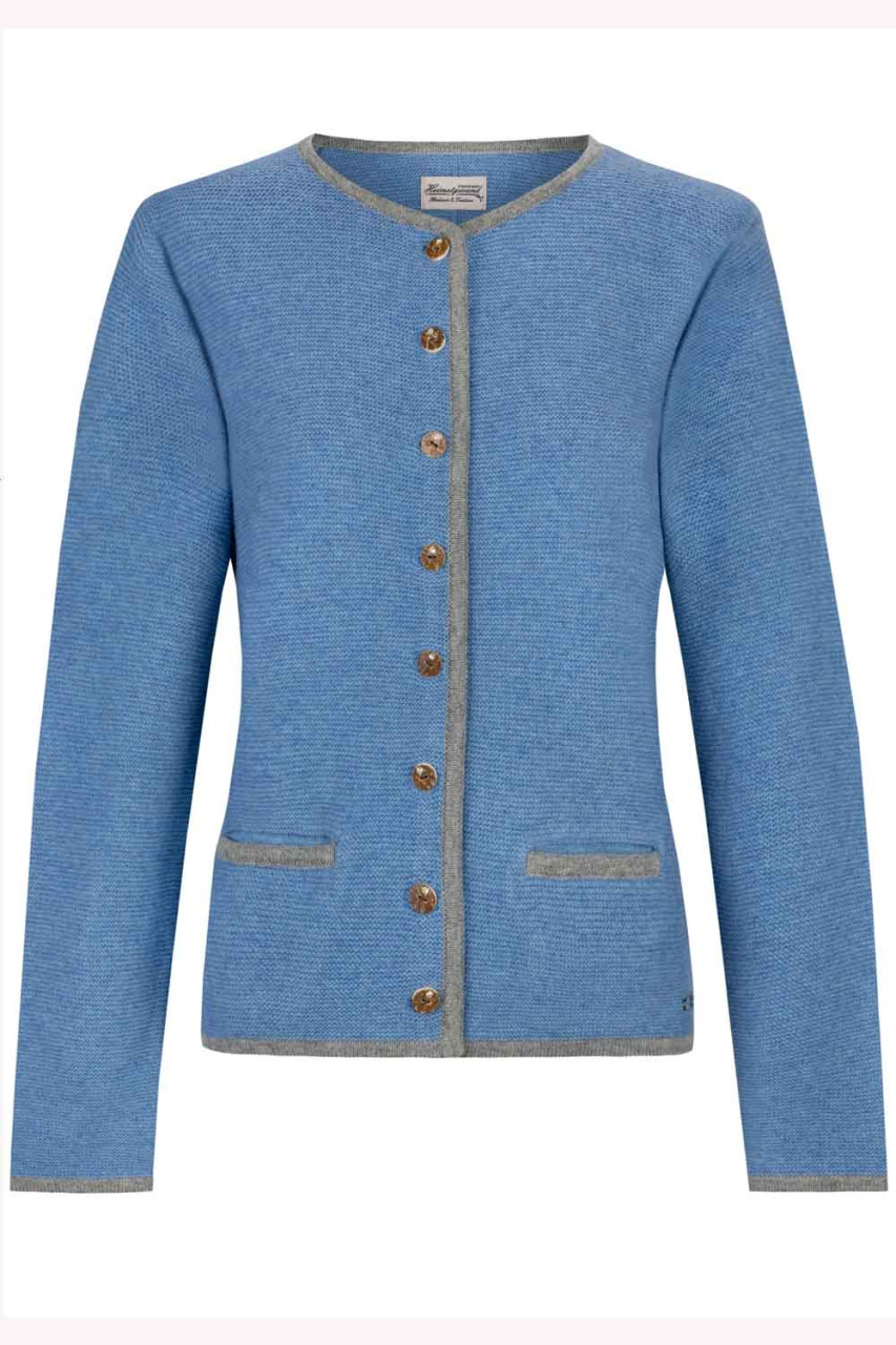 Traditionele sweater Caro blauw