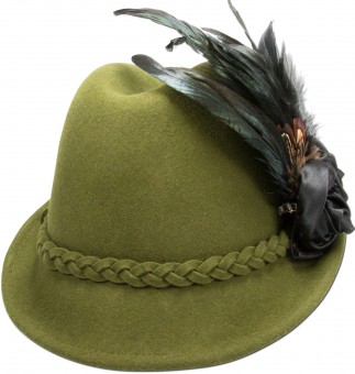 Vilten hoed rozelie groen