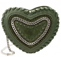Vorschau: Herzförmige Trachtentasche grün