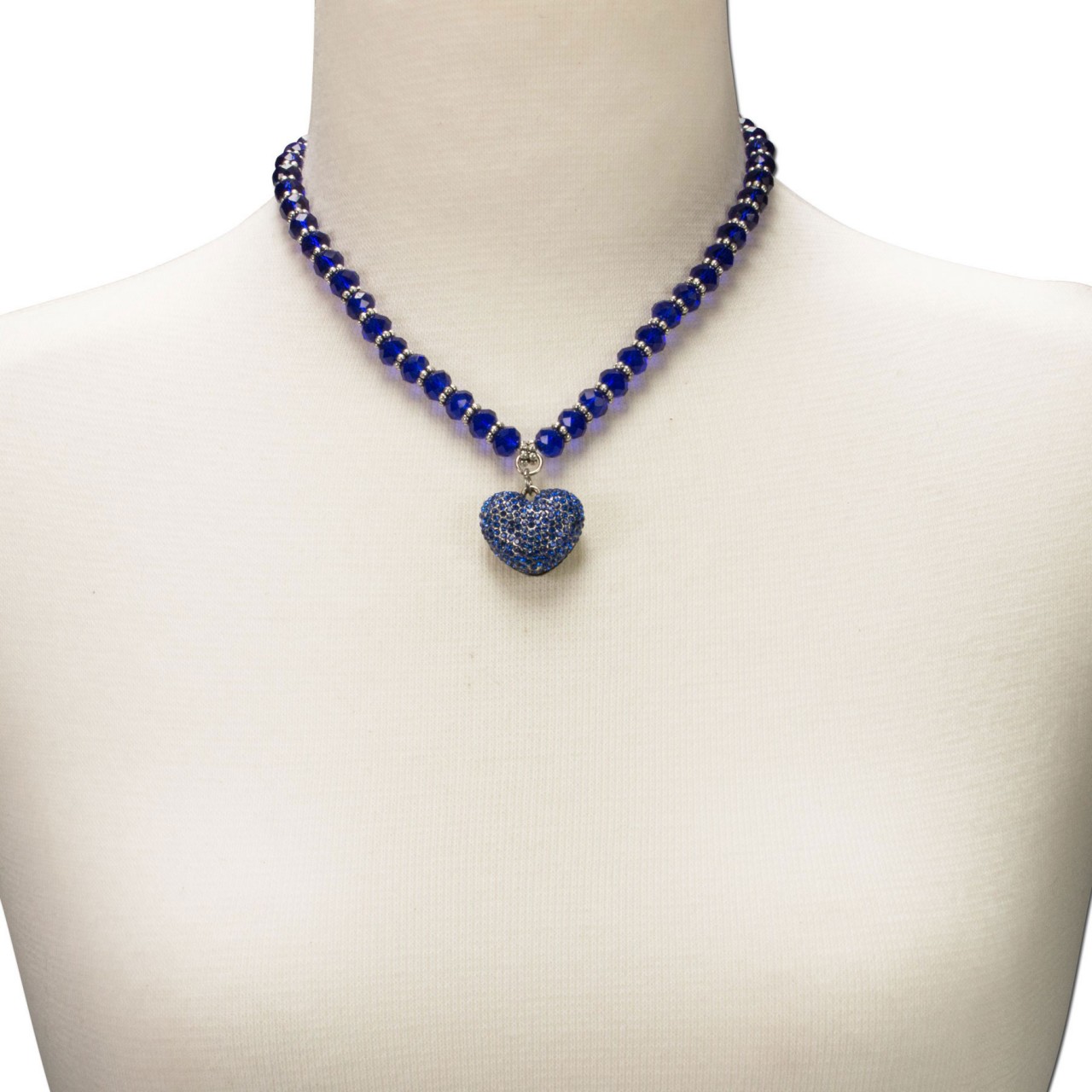 Perlenkette Mathilda blau