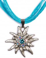 Aperçu: Collier edelweiss avec 4 bandes turquoise