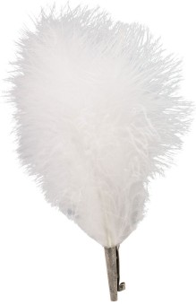Hat Feather Flaumfeder white