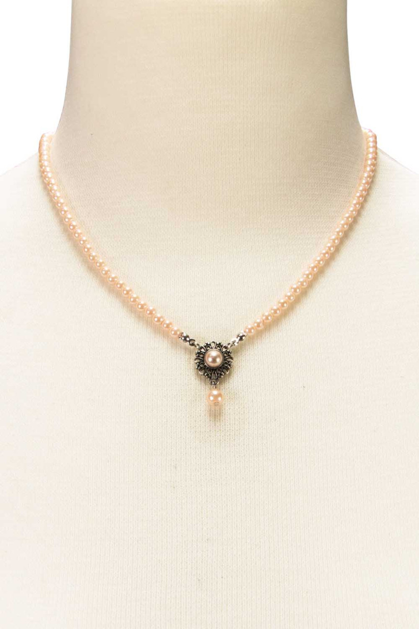 Perlen-Halskette Helena rosé