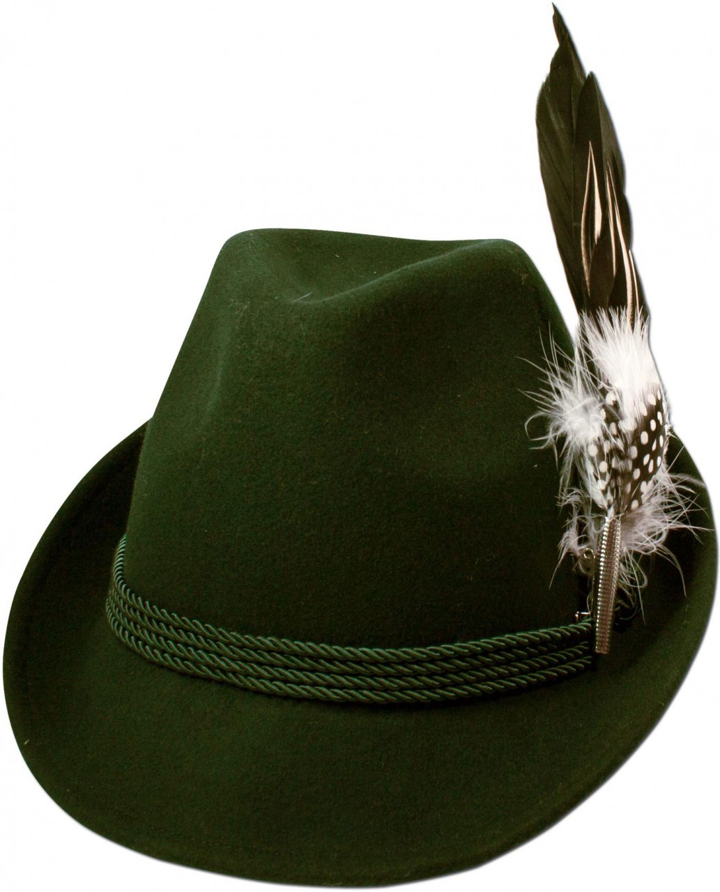 Felt Hat Rooster Feather green