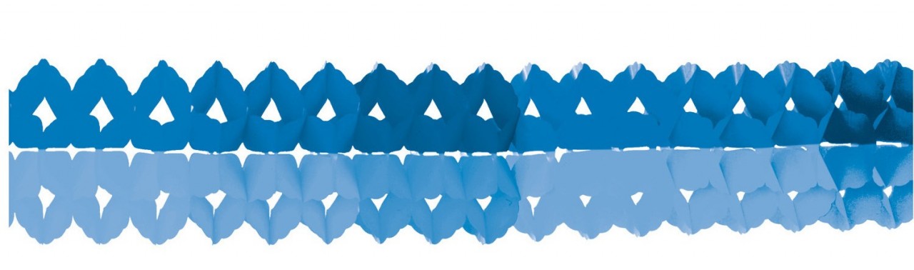 2 blue paper garlands 2m