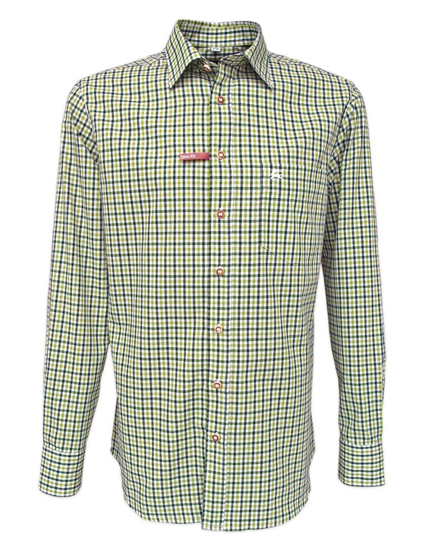 Preview: Trachtenhemd Klaas waldgrün