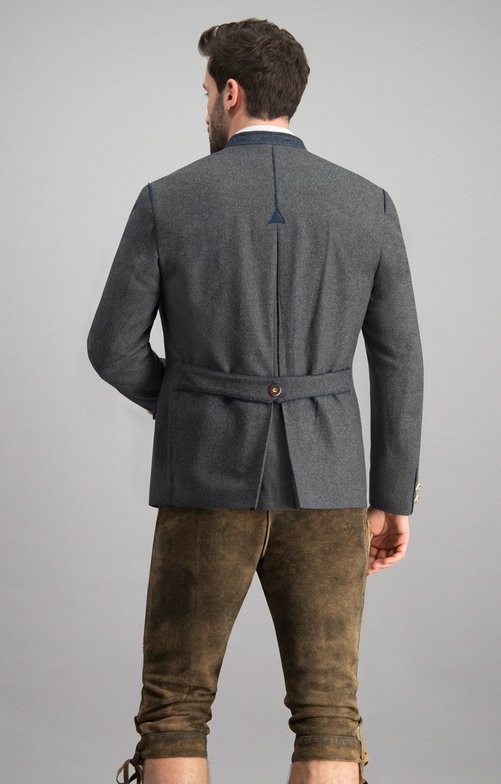 Traditional jacket Titus in gray
