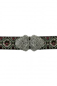 Traditional belt Ina pink silver