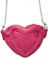 Vorschau: Trachten Herztasche Kunstleder pink