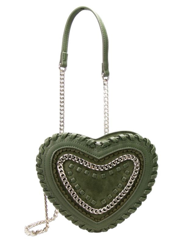 Vorschau: Herzförmige Trachtentasche grün