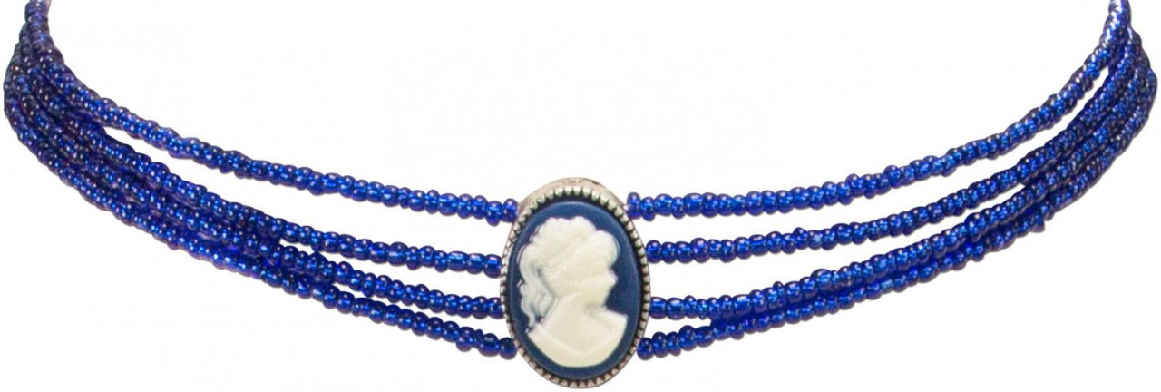 Podgląd: Łańcuszek perłowy Sissi niebieski