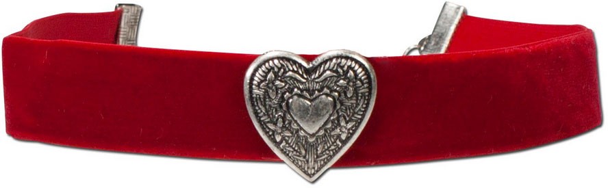 Podgląd: Aksamitna szata szeroka z tradycyjnym czerwonym sercem