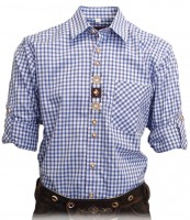 Voorvertoning: Traditioneel shirt Samwell lichtblauw