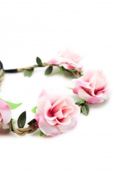 Hairband with Roses in light pink