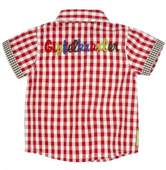Koszula w kratę „Gipfelkraxler” czerwono-biała