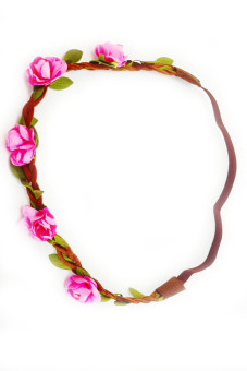 Filigranes Haarband mit kleinen rosa Blüten