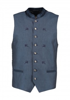 Traditional vest Edward in navy blue