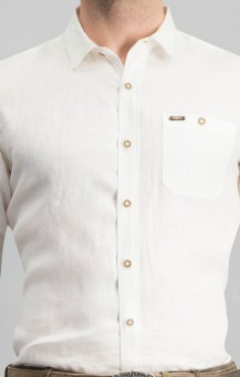Chemise traditionnelle Vincent en blanc