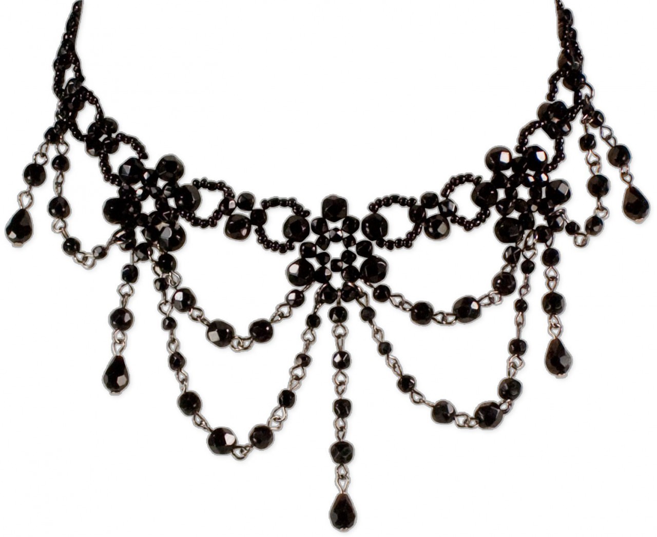 Vorschau: Perlenkropfkette Annabelle schwarz