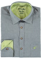 Vorschau: Herrenhemd Wiggerl tannengrün-hellgrün langarm