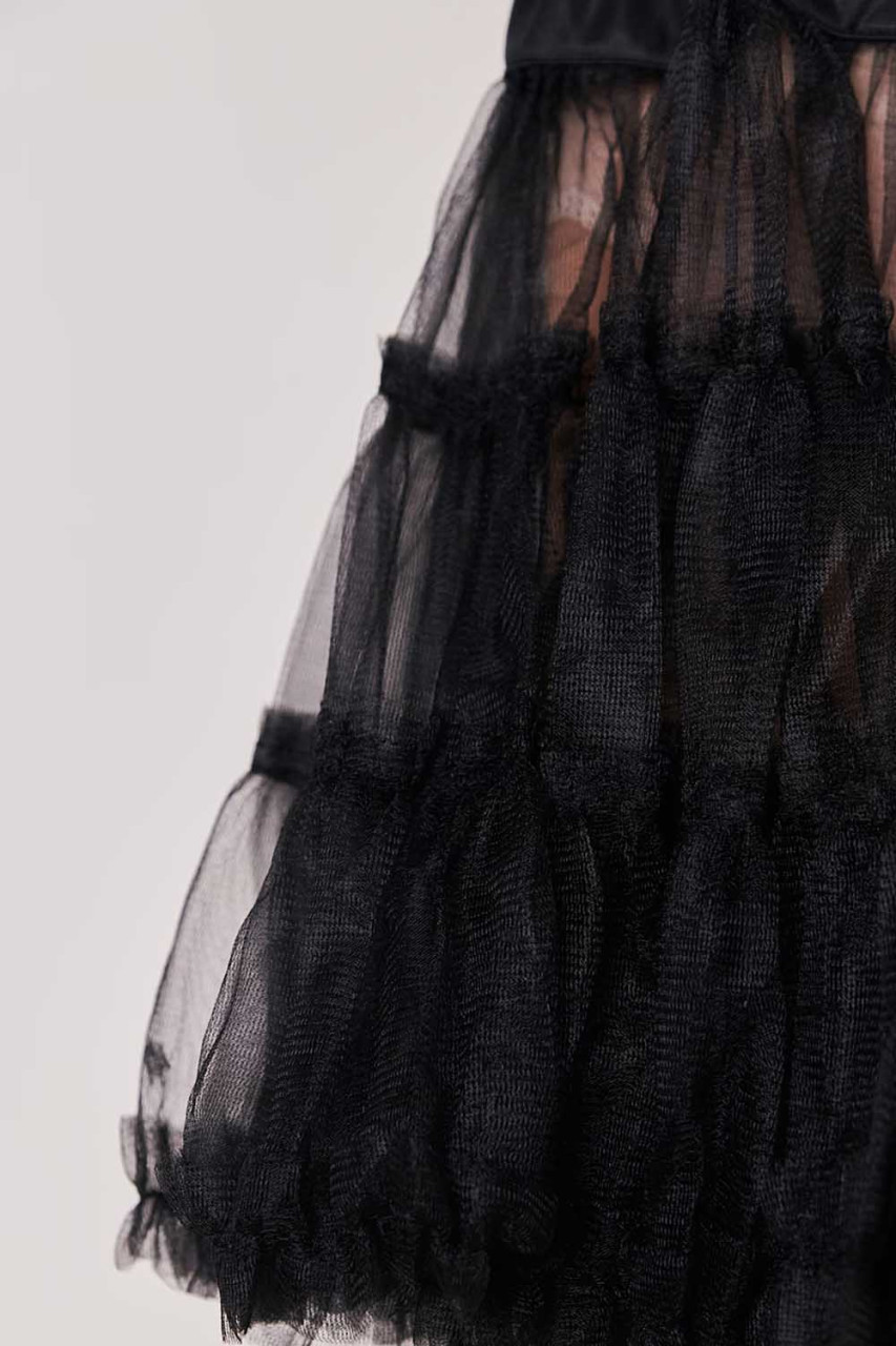 Petticoat in zwart 50cm