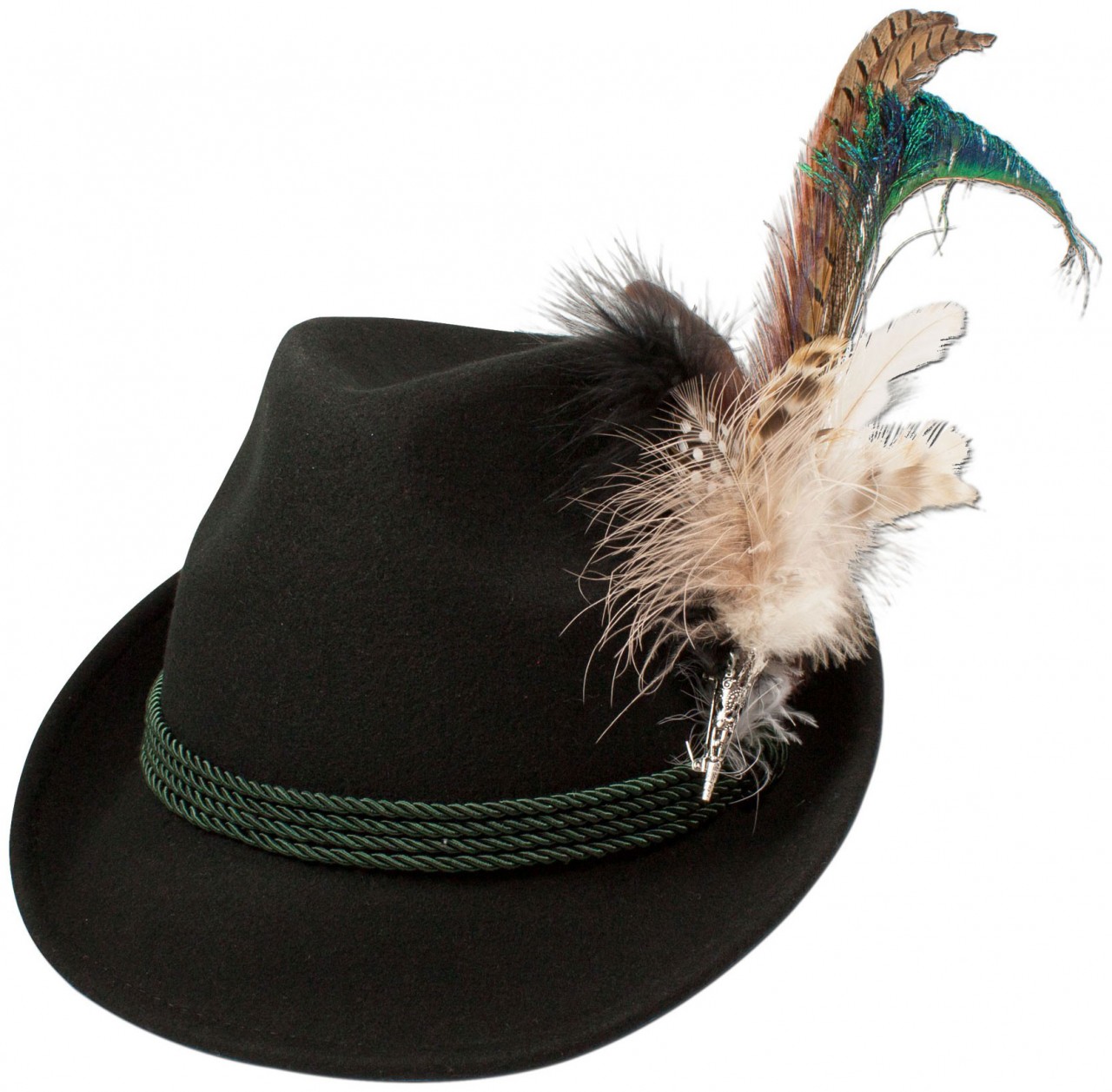 Vorschau: Felt Hat with Peacock Feather, Black