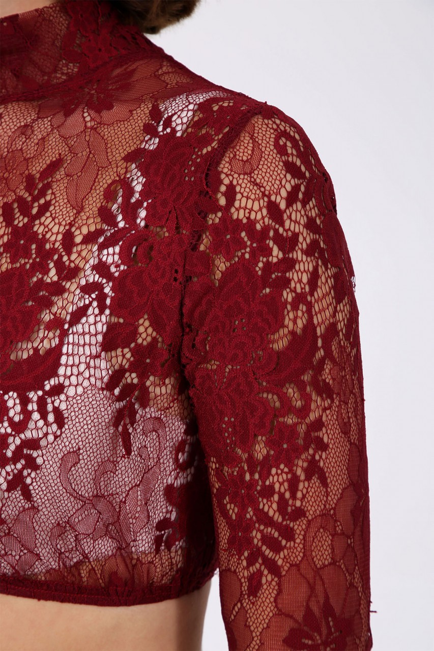 Preview: Dirndl blouse Navina bordeaux