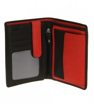 Wallet Authentic Leather black-red