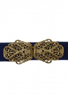 Traditional belt Malin blue gold