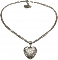 Preview: Necklace with Heart Pendant, Antique Silver