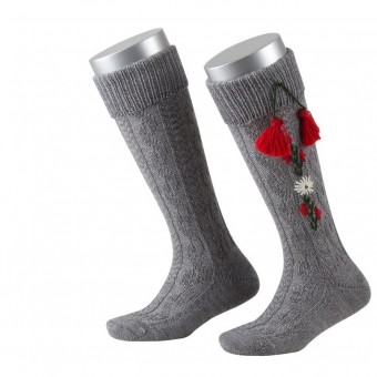 Childrens Stockings with Tassels grey