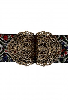 Traditional belt Ewa red-blue gold