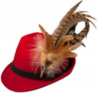 Aperçu: Chapeau de Trachten en feutre faisan rouge