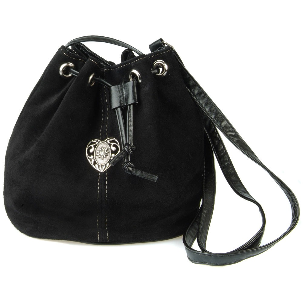 Suede-Pouchbag black