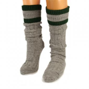 Traditional Socks long grey-green