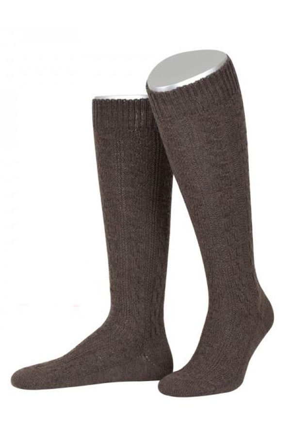 Traditional knee socks in dark brown