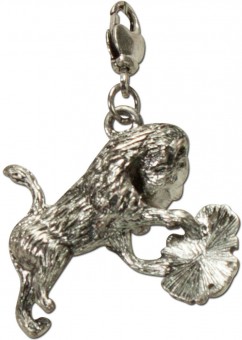 Trachten Lion Pendant, Antique Silver