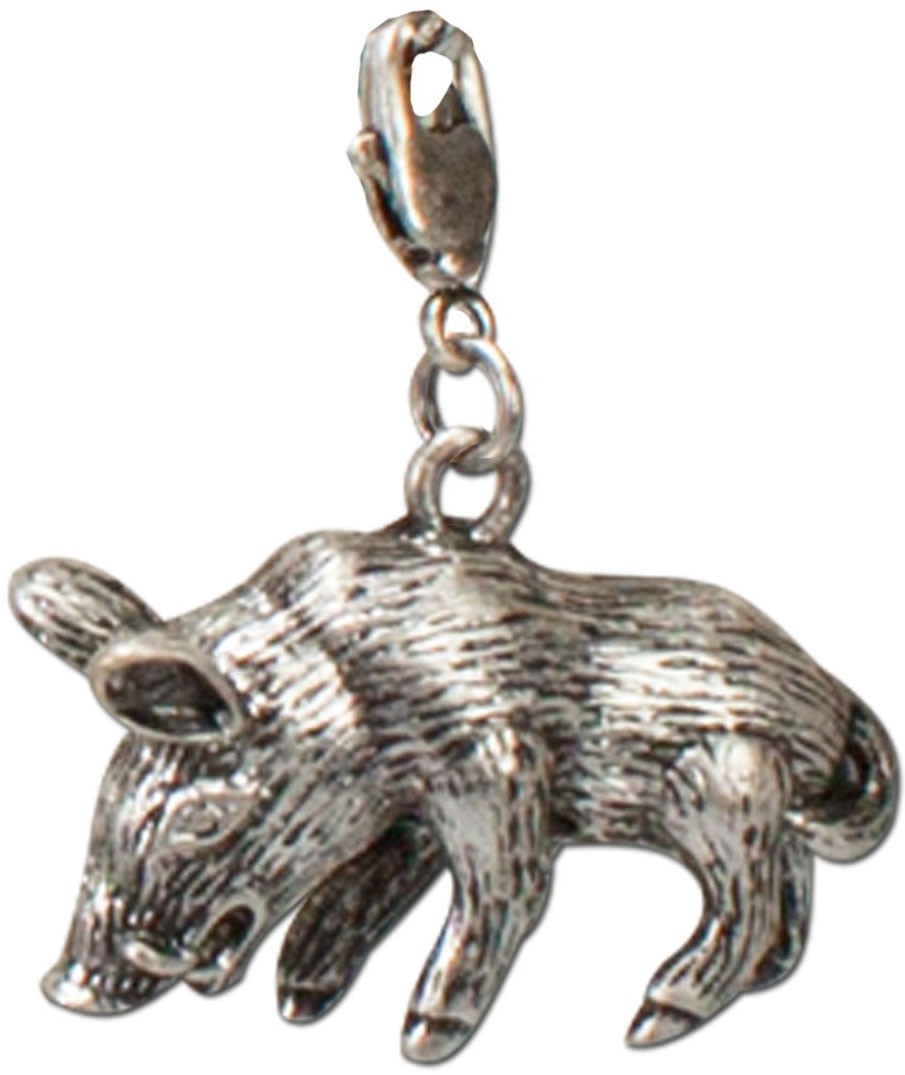 Traditional Pendant Wild Boar antique silver