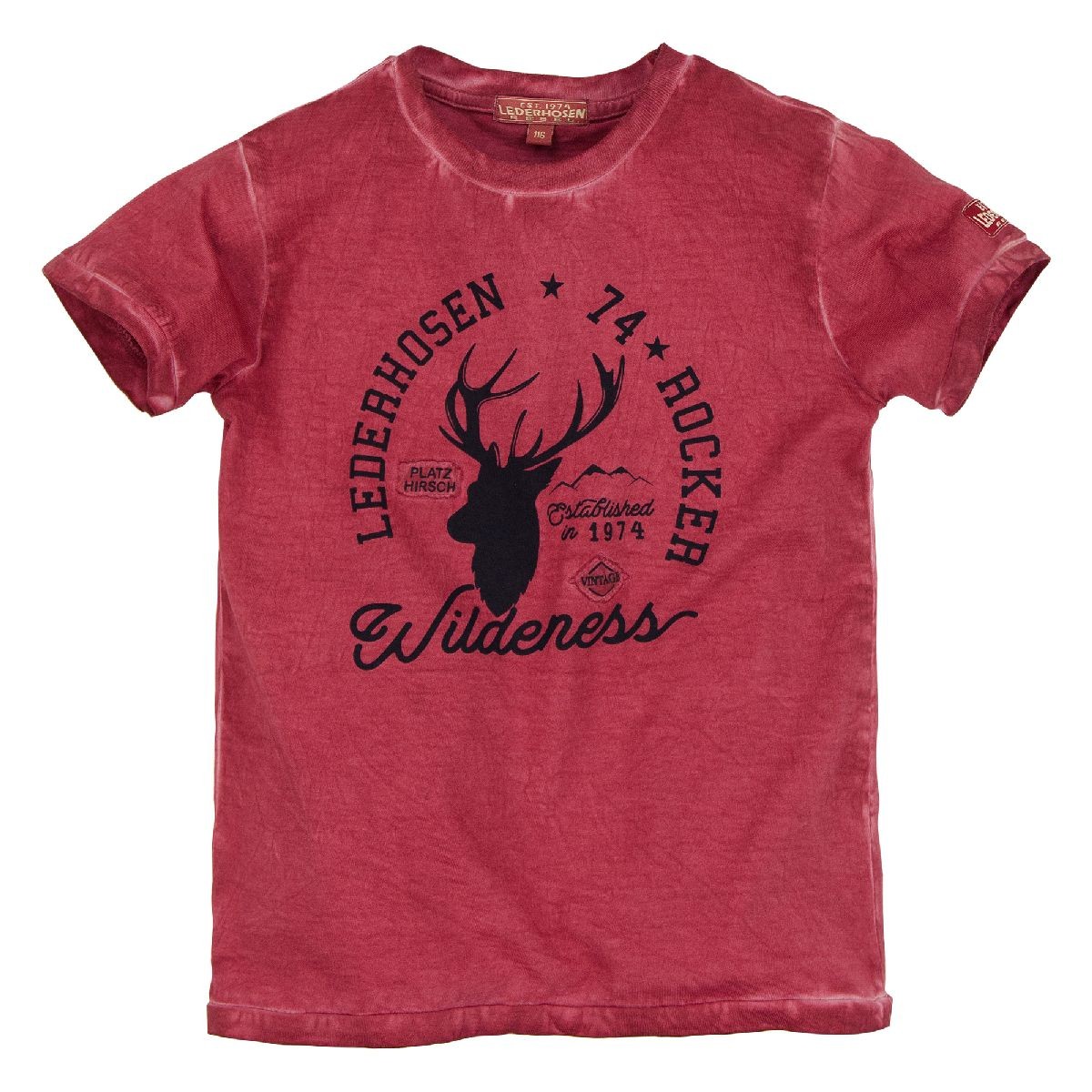 T-shirt Lederhosen Rocker´ rouge