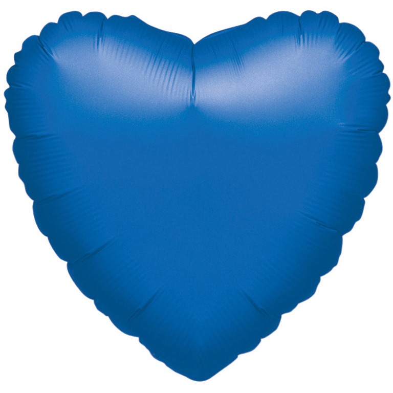 Herzballon Blau Metallic 43cm