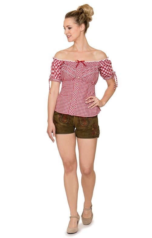Trachten blouse Clio in rood