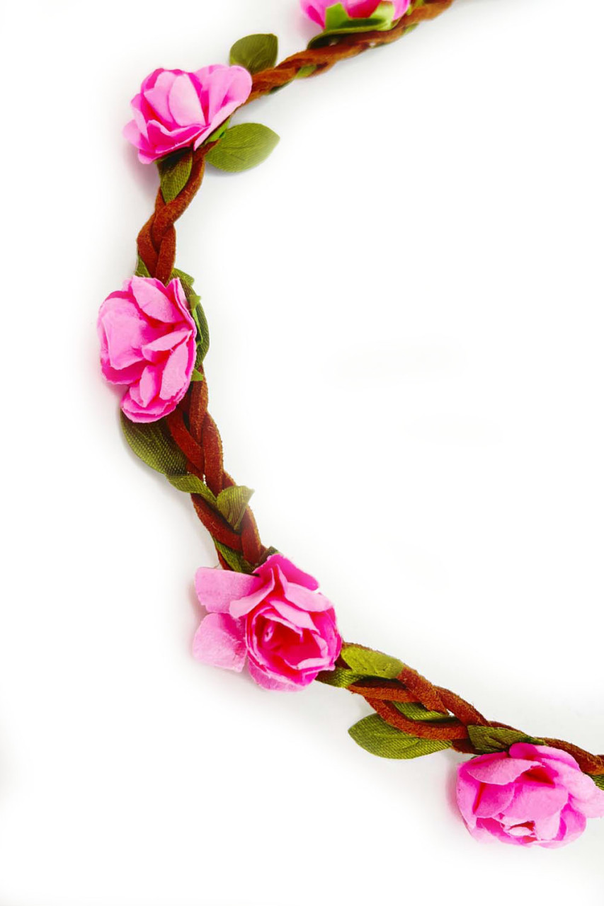 Filigranes Haarband mit kleinen rosa Blüten