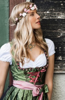 Country Line Dirndl flower pattern casual look Fashion Traditional Dresses Dirndl 