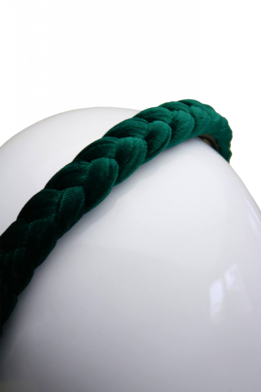 Velvet headband emerald green