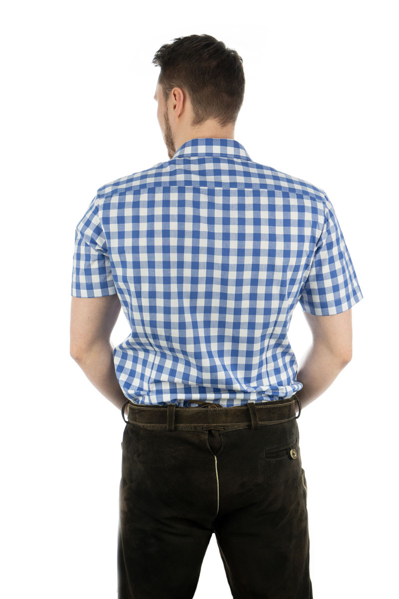 Vorschau: Herrenhemd Hartmut dunkelblau kurzarm