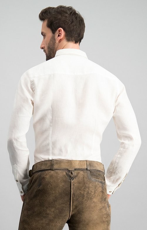 Voorvertoning: Traditioneel shirt Vincent in het wit